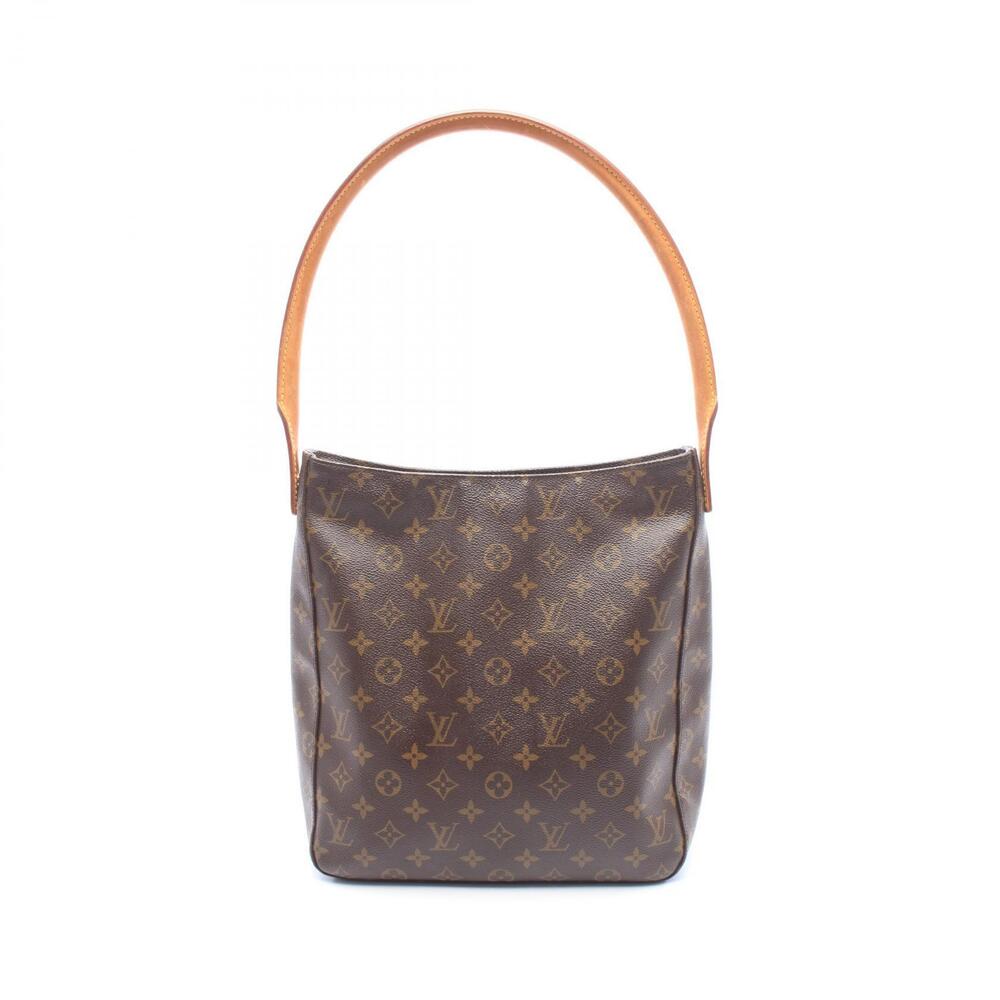 Louis Vuitton Looping Monogram Canvas Leather Shoulder Bag Brown